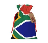 DRTGEDS South Africa Flag, 1 x 4.7" x 6.9" Christmas Drawstring Gift Bag for Holiday Party Gift