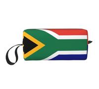 DRTGEDS South African Flag Cosmetic Bag for Men, Portable Travel Toiletry Bag, Shaving Bag, Small Handbag, White, One Size, White, One Size