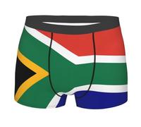 DRTGEDS South African flag Men's 1 Pack Stretch Boxer Brief,Moisture-Wicking Underwear, Black, Large