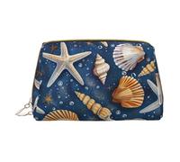 DRTGEDS Starfish And Seashell Pattern Toiletry Bag For Men, Portable Travel Toiletry Organizer Bag,Shaving Bag,Little Pouch, White, One Size