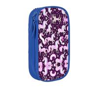 DRTGEDS Unicorns Red Cute Pencil Case, Aesthetic Pen Pouch, Colored Pencil Bag With Zipper, Kawaii Stationery Storage