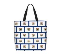 DRTGEDS West Virginia State Flag Polyester Tote Bag for Women with Pockets Top Handle Tote Bag for Work, Black/White, One Size