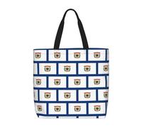 DRTGEDS West Virginia State Flag Tote Bags for Women Daily Travel with Pockets Top Handle Tote Bags for Work, Black/White, One Size