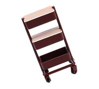 DRTLPMB Kitchen Cart Pushcart Miniature Storage Cart Model, Brown | 1 / 12 Scale Dollhouses Miniature Pretend Play Furniture for Dining Room Decorations Hobby Collection
