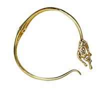 DRTLPMB Leopard Necklace Statement Collarbone Chain Alloy Cuff for Women Evening Party Outfit Accent Daily Open Collar Leopard Necklace Statement Animal Detail Jewelry Rigid Cuff Party Daily