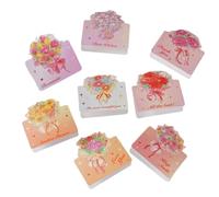 DRTLPMB Printed Notecards 8Pcs Foldable for Birthday | Flower Pattern Notecards Holiday Party Invitation Event, Thank You Messages for Friend, for Mom