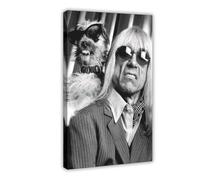 DRTRW American Singer Iggy Pop Poster Canvas Posters Frame-style 20x30inch(50x75cm)