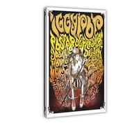 DRTRW American Singer Iggy Pop Poster Canvas Posters Frame-style 24x36inch(60x90cm)