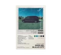 DRTRW Kendrick Lamar Good Kid, M.A.A.d City Album Poster Canvas Posters Unframe-style 24x36inch(60x90cm)