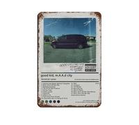 DRTRW Kendrick Lamar Good Kid, M.A.A.d City Album Poster Tin Sign Vintage Metal Pub Club Cafe Bar Home Wall Art Decoration Posters Retro 8x12inch(20x30cm)