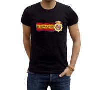 drtuERTTR Camiseta-Policia-Nacional-Espa-ola-100-Algod-n-De-Alta-Calidad-Casual-Top Black