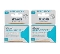 drTung's Dental Sticks for Teeth & Gum Cleaning - Toothpicks for Oral Care, Soft Floss Picks for Teeth, Interdental Plaque & Food Remover Tool, Perio Sticks - Thin, Bulk 100 Count (Pack of 2)