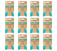 drTung's Smart Floss Mint for Teeth - Natural Expanding Dental Floss, Gentle on Tooth & Gums, Expands & Glides, PTFE & PFAS Free, Certified Organic Mint Essential Oils - Pack of 12