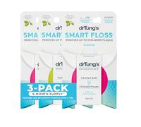DrTung's Smart Floss - Natural Dental Floss, PTFE & PFAS Free, Gentle on Gums, Expands & Stretches, BPA Free - Cardamom Flavor (Pack of 3)