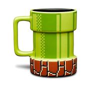 Drtupe Super Mario Warp Pipe Mug Ceramic Coffee Mug Gift for Gamers, Fathers, Coffee Enthusiasts, for Cappuccino, Latte or Hot Tea, 15 Oz, Green