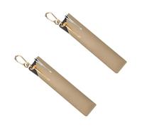 DRTYUIO 2Pieces Portable Pencil Pouches with Keychain Hook, White | Portable Pencil Pouches with Carabiner Hook for Students Artists Travel Daily Use 16CM Long Pen Storage Sleeve