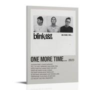 DRU I WQBRBH Blink-182 One More Time Aesthetic Wall Art Poster for Living Room Bedroom Decorative Painting Cover Print 12x18inch(30x45cm) Frame-style