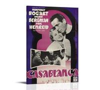 DRU I WQBRBH Casablanca Aesthetic Wall Art Poster for Living Room Bedroom Decorative Painting Cover Print 24x36inch(60x90cm) Frame-style