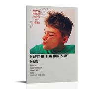 DRU I WQBRBH Christian Leave EP Heavy Hitting Hurts My Head Aesthetic Wall Art Poster for Living Room Bedroom Decorative Painting Cover Print 12x18inch(30x45cm) Frame-style