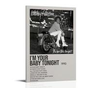 DRU I WQBRBH Whitney Houston Aesthetic Wall Art Poster for Living Room Bedroom Decorative Painting Cover Print 20x30inch(50x75cm) Frame-style