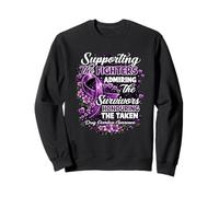 Drug Overdose Awareness Purple Ribbon Supporting Fighters Sweatshirt