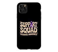 Drug Overdose Awareness Ribbon Purple Support Squad Recovery Case for iPhone 11 Pro Max