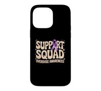 Drug Overdose Awareness Ribbon Purple Support Squad Recovery Case for iPhone 14 Pro Max