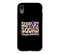 Drug Overdose Awareness Ribbon Purple Support Squad Recovery Case for iPhone XR