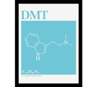 Drug Science DMT Framed Poster in Blue Drug Science Blue