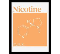 Drug Science Nicotine Framed Poster in White Drug Science White