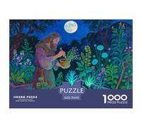 Druid Herb Garden Jigsaw Puzzle Waterproof 1000 Piece Puzzles for Adults Gifts Fun Home Decoration