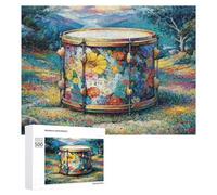 Drum 500 Piece Jigsaw Puzzles Adults Kids Musical Instrument Music Jigsaws Cozy Night In Activity Colourful Challenge Great Gift Puzzle Lovers Stress Reliever 500 PCS
