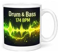 Drum and Bass 174 BPM Mug DnB Rave Music Lover Gift Mug