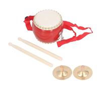 Drum and Cymbal Set Chinese Waist Drum with Adjustable Strap Chinese Ethnic Percussion Instrument Kit with Mallet