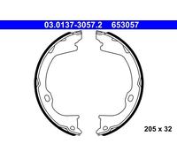 Brake Shoe Set, parking brake ATE 3.0137-3057.2 for GRAND CHEROKEE IV 3 2011-