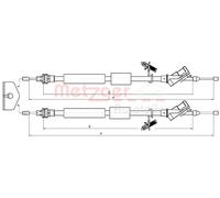 Drum Brake Rear Parking Cable Fits FORD Focus II 04-12 1525803
