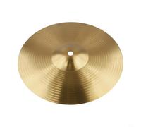 Drum Brass Cymbals Percussion for Splash Crash Hi-Hat Golden Finish Multiple Sizes 6 8 10 12 14 16 Inch Clear Sound for Beginners Professional Use Studio Live(10inch)
