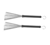 Drum Brushes,2Pcs,Brum Set Accessories,Brush Drum Sticks,Drum Accessories,Retractable Drum Drush,Jazz Percussion Accessories,with Comfortable Rubber Handles,Black