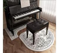 Drum Carpet Piano Rugs Set, Non-Slip Upright Piano Carpet Protector, Indoor Music Room Isolation/Noise Reducer Carpet(B)
