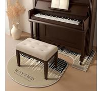 Drum Carpet Piano Rugs Set, Non-Slip Upright Piano Carpet Protector, Indoor Music Room Isolation/Noise Reducer Carpet(C)