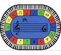 Drum Carpet Soundproof Mat Children's Piano Carpet For Music Classroom Musical Note Staff Teaching Area Rug Washable
