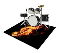Drum Carpet Soundproof Mat Sound Drum Blanket Floor Protection Absorbing Floor Mats Piano Carpet Drum Rug Non-Slip Anti Vibration Soundproof Pads Acoustic Blankets for Music Studio 160 x 140 cm