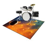Drum Carpet Soundproof Mat Sound Drum Blanket Floor Protection Absorbing Floor Mats Piano Carpet Drum Rug Non-Slip Anti Vibration Soundproof Pads Acoustic Blankets for Music Studio 140 x 100 cm
