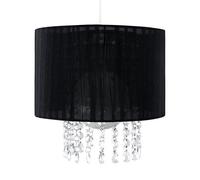 Drum Ceiling Light Shade Modern Voile Easy Fit Lampshades Jewel Droplets Lights
