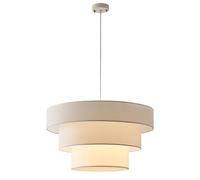 Drum Chandeliers for Dining Room E26 Bulb Base Modern Fabric Pendant Light 23.6" Large Hanging Ceiling Chandelier Fixture Simple White Fabric Lamp Decorations Suitable for Living Room