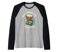 Drum Circle Spiritual Music Rhythm Tribe Inclusive Drumming Raglan Baseball Tee