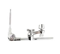 Drum Connecting Clamp Sturdy Cymbal Extension Stand for Performances Drummer Medium, Silver