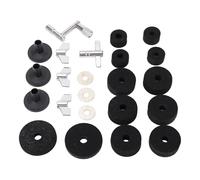 Drum Cymbal Accessories, Stand Felt Pads Wing Nut Set, 25pcs Black Fiber For Drum Kit Maintenance (Black)