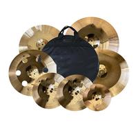 Drum Cymbal Pack B10 14 Hihats 16 Crash 18 Crash 20 Ride Cymbal Bag 5PCS Cymbal Set Percussion Instrument Drum Cymbals(7)