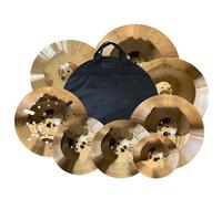 Drum Cymbal Pack B10 14 Hihats 16 Crash 18 Crash 20 Ride Cymbal Bag 5PCS Cymbal Set Percussion Instrument Drum Cymbals(8)